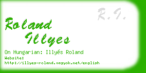roland illyes business card