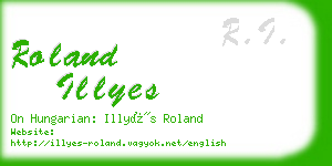 roland illyes business card